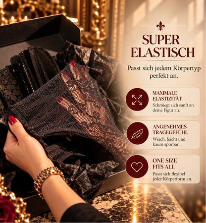 Spitzenstrumpfhose mit Rosenmuster