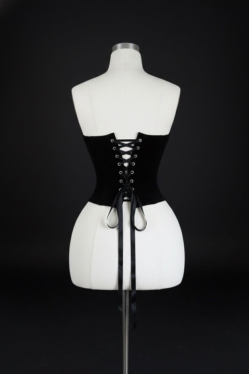 Samt-Korsett Rückseite mit Schnürung – LYLÉ Velvet Corset
